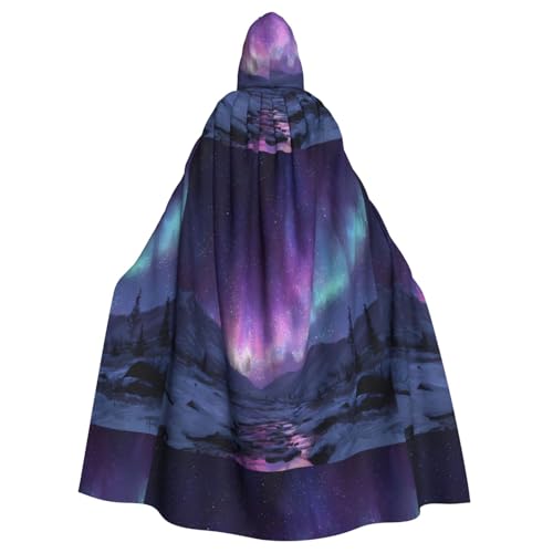 YYHWHJDE Aurora Falls Schneemuster, Halloween-Umhang mit Kapuze, für Erwachsene, super großer Kapuzenumhang ohne Reißverschluss YYHWHJDE Aurora Falls Schneemuster, Halloween-Umhang mit Kapuze, für Erwachsene, super großer Kapuzenumhang ohne Reißverschluss von YYHWHJDE