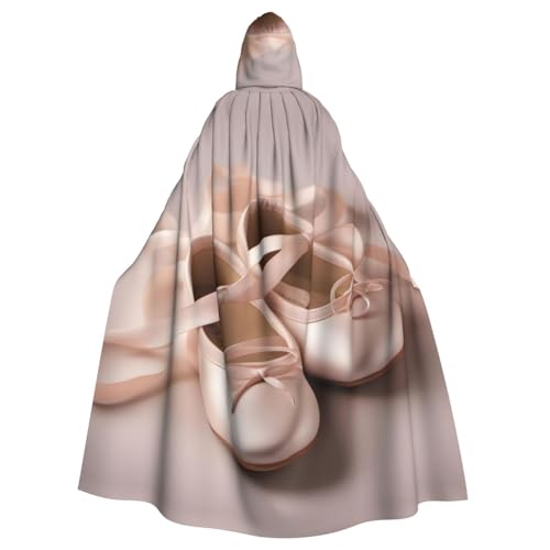 YYHWHJDE Ballettschuhe, bedruckt, Halloween, Erwachsene, Kapuzenumhang für Partys und Kostüme von YYHWHJDE