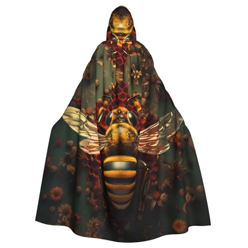 YYHWHJDE Bienen-Honigbienenen-Muster, Halloween-Umhang mit Kapuze, für Erwachsene, Party, Kostüm, Cosplay, Bühne, Maskerade, Thema, Tanz, Comic Con YYHWHJDE Bienen-Honigbienenen-Muster, Halloween-Umhang mit Kapuze, für Erwachsene, Party, Kostüm, Cosplay, Bühne, Maskerade, Thema, Tanz, Comic Con von YYHWHJDE