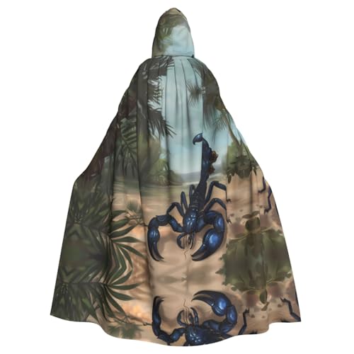 YYHWHJDE Blauer Skorpion-Umhang mit Kapuze für Halloween, Erwachsene, Party, Kostüm, Cosplay, Bühne, Maskerade, Thema, Tanz, Comic Con YYHWHJDE Blauer Skorpion-Umhang mit Kapuze für Halloween, Erwachsene, Party, Kostüm, Cosplay, Bühne, Maskerade, Thema, Tanz, Comic Con von YYHWHJDE