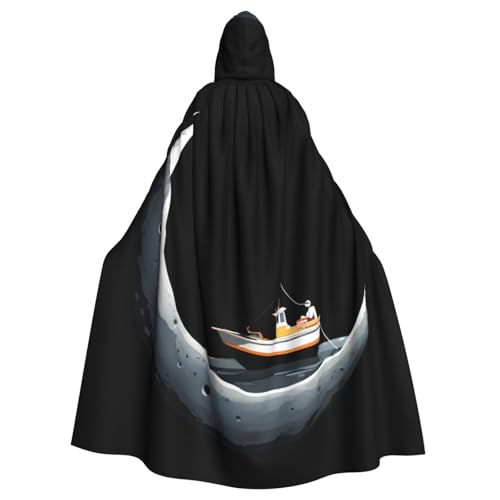 YYHWHJDE Boot auf dem Mond druckt Halloween Erwachsene Kapuzenumhang für Partys und Kostüme YYHWHJDE Boot auf dem Mond druckt Halloween Erwachsene Kapuzenumhang für Partys und Kostüme von YYHWHJDE