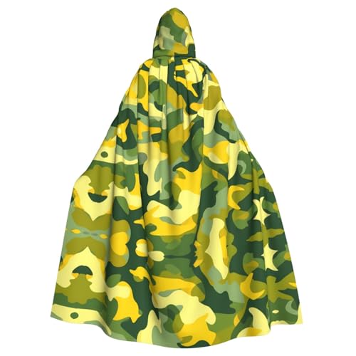 YYHWHJDE Camouflage-Umhang mit Kapuze für Erwachsene und Partys und Kostüme, Gelb und Grün YYHWHJDE Camouflage-Umhang mit Kapuze für Erwachsene und Partys und Kostüme, Gelb und Grün von YYHWHJDE