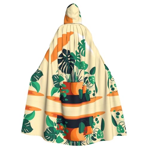 YYHWHJDE Cartoon Turtle Back Bamboo Picture Halloween Adult Hooded Cloak for Role-Playing, Costumes, and Theme Parties von YYHWHJDE