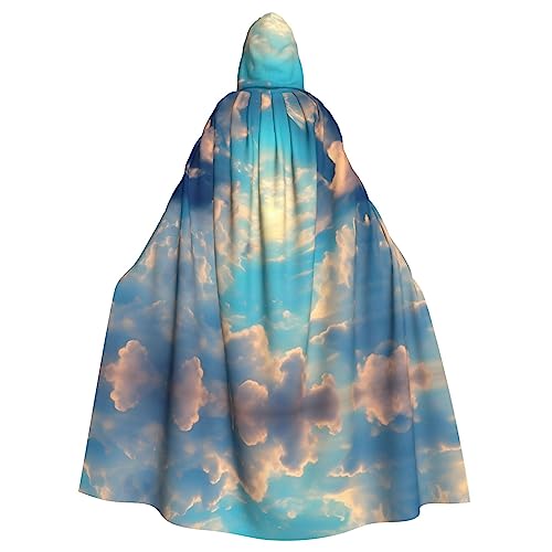 YYHWHJDE Cloudy Sky Prints Halloween Erwachsene Kapuzenumhang für Partys und Kostüme von YYHWHJDE