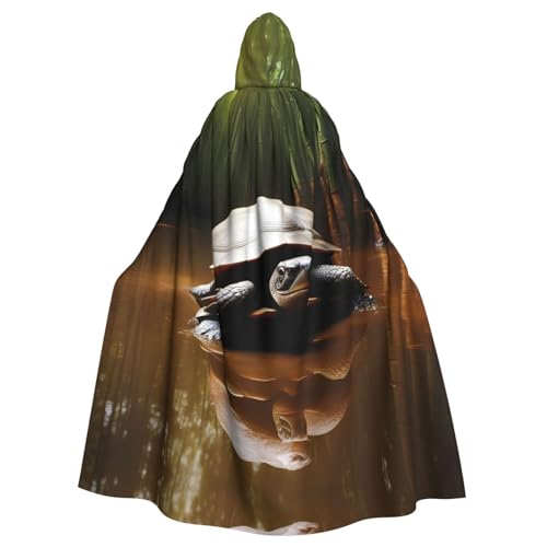 YYHWHJDE Crawling Turtle Printing Halloween Adult Hooded Cloak for Parties and Costume Events von YYHWHJDE