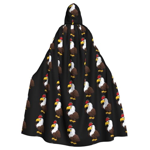 YYHWHJDE Der Adler trägt einen wunderschönen Rosenhut-Druck, Halloween-Umhang für Erwachsene mit Kapuze für Partys und Kostüme YYHWHJDE Der Adler trägt einen wunderschönen Rosenhut-Druck, Halloween-Umhang für Erwachsene mit Kapuze für Partys und Kostüme von YYHWHJDE