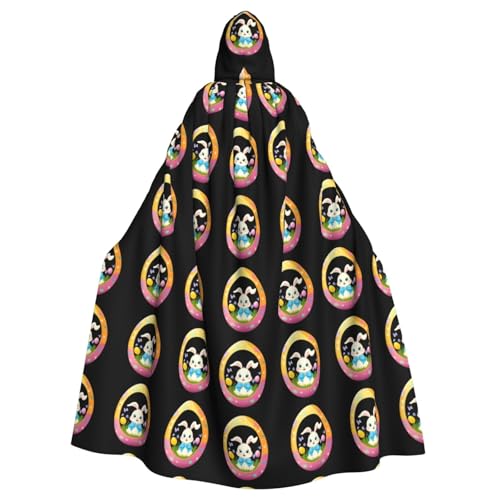 YYHWHJDE Der kleine Hase im wunderschönen Osterei-Druck, Halloween-Umhang mit Kapuze für Erwachsene für Partys und Kostüme YYHWHJDE Der kleine Hase im wunderschönen Osterei-Druck, Halloween-Umhang mit Kapuze für Erwachsene für Partys und Kostüme von YYHWHJDE