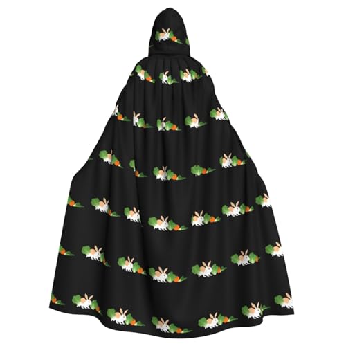 YYHWHJDE Der kleine bunte Hase, der Kohldruck zieht, Halloween-Umhang für Erwachsene mit Kapuze für Partys und Kostüme YYHWHJDE Der kleine bunte Hase, der Kohldruck zieht, Halloween-Umhang für Erwachsene mit Kapuze für Partys und Kostüme von YYHWHJDE