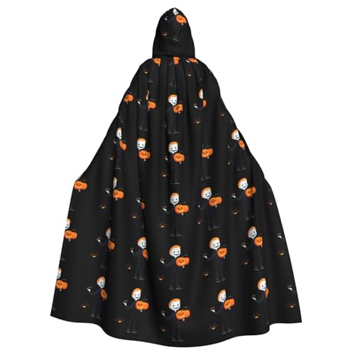 YYHWHJDE Der schwarze Katzengeist hinter dem kleinen Jungen druckt Halloween-Umhang mit Kapuze für Partys und Kostüme YYHWHJDE Der schwarze Katzengeist hinter dem kleinen Jungen druckt Halloween-Umhang mit Kapuze für Partys und Kostüme von YYHWHJDE