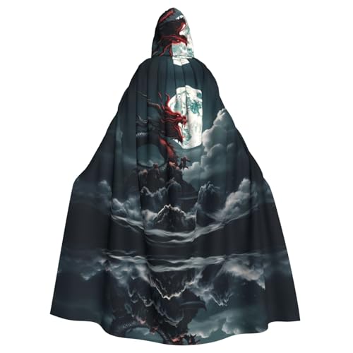 YYHWHJDE Drache auf dem Berg Bild Halloween Erwachsene Kapuzenumhang für Rollenspiele, Kostüme und Themenpartys YYHWHJDE Drache auf dem Berg Bild Halloween Erwachsene Kapuzenumhang für Rollenspiele, Kostüme und Themenpartys von YYHWHJDE