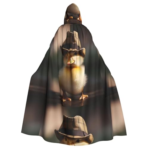 YYHWHJDE Duckling in einem Hut bedruckt Halloween Erwachsene Kapuzenumhang für Partys und Kostüme YYHWHJDE Duckling in einem Hut bedruckt Halloween Erwachsene Kapuzenumhang für Partys und Kostüme von YYHWHJDE