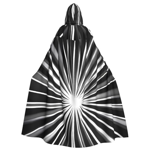 YYHWHJDE Ein Lichtstrahl Muster, Halloween-Umhang mit Kapuze für Erwachsene, für Rollenspiele, Bühnenkostüme, Partys, pflegeleicht von YYHWHJDE