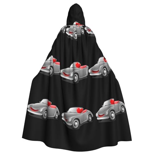 YYHWHJDE Ein kleines Auto, das Liebesmuster verfolgt, Halloween-Umhang für Erwachsene, Kapuzenumhang für Rollenspiele, Bühnenkostüme, Partys, pflegeleicht YYHWHJDE Ein kleines Auto, das Liebesmuster verfolgt, Halloween-Umhang für Erwachsene, Kapuzenumhang für Rollenspiele, Bühnenkostüme, Partys, pflegeleicht von YYHWHJDE