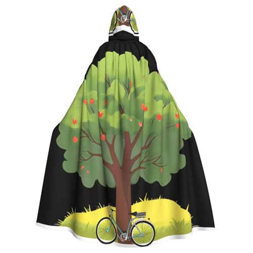 YYHWHJDE Fahrradumhang mit Kapuze für Erwachsene mit Aufdruck "Fahrrad unter dem Baum", für Partys und Kostüme YYHWHJDE Fahrradumhang mit Kapuze für Erwachsene mit Aufdruck "Fahrrad unter dem Baum", für Partys und Kostüme von YYHWHJDE