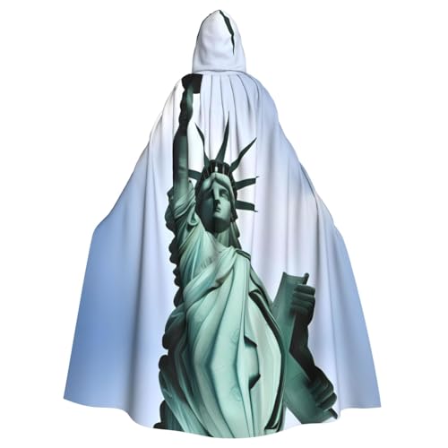 YYHWHJDE Freiheitsstatue in NYC Druck, Halloween-Umhang mit Kapuze für Erwachsene für Partys und Kostümveranstaltungen YYHWHJDE Freiheitsstatue in NYC Druck, Halloween-Umhang mit Kapuze für Erwachsene für Partys und Kostümveranstaltungen von YYHWHJDE