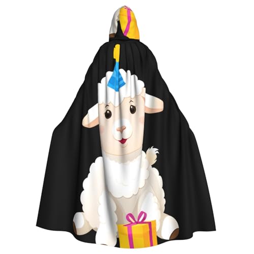 YYHWHJDE Geburtstag Lamm Drucke Halloween Erwachsene Kapuzenumhang für Partys und Kostüme YYHWHJDE Geburtstag Lamm Drucke Halloween Erwachsene Kapuzenumhang für Partys und Kostüme von YYHWHJDE