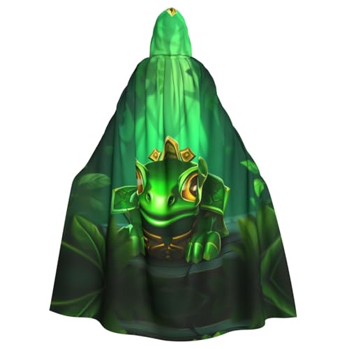 YYHWHJDE Green Toad Picture Halloween Adult Hooded Cloak for Role-Playing, Costumes, and Theme Parties YYHWHJDE Green Toad Picture Halloween Adult Hooded Cloak for Role-Playing, Costumes, and Theme Parties von YYHWHJDE