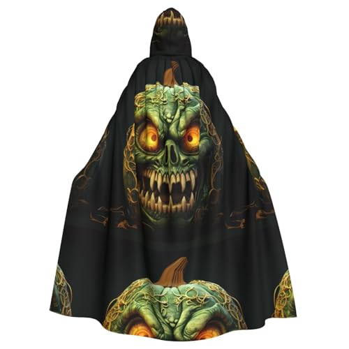 YYHWHJDE Grüner Geister-Horror-Halloween-Kürbis-Muster, Halloween, Erwachsenen-Kapuzenumhang, ohne Reißverschluss, bequem für Kostümpartys YYHWHJDE Grüner Geister-Horror-Halloween-Kürbis-Muster, Halloween, Erwachsenen-Kapuzenumhang, ohne Reißverschluss, bequem für Kostümpartys von YYHWHJDE