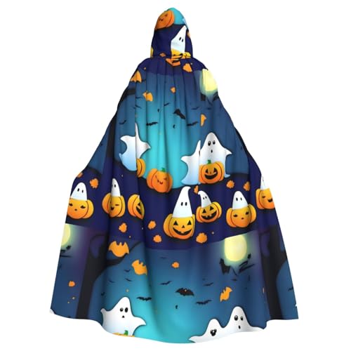 YYHWHJDE Halloween-Geistermuster, Halloween-Umhang mit Kapuze, für Erwachsene, super großer Kapuzenumhang ohne Reißverschluss YYHWHJDE Halloween-Geistermuster, Halloween-Umhang mit Kapuze, für Erwachsene, super großer Kapuzenumhang ohne Reißverschluss von YYHWHJDE
