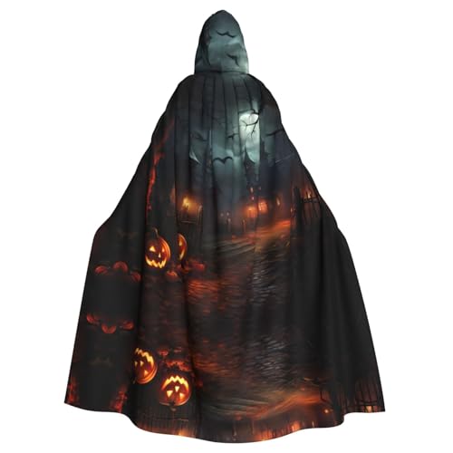 YYHWHJDE Halloween Horror Prints Halloween Erwachsene Kapuzenumhang für Partys und Kostüme von YYHWHJDE