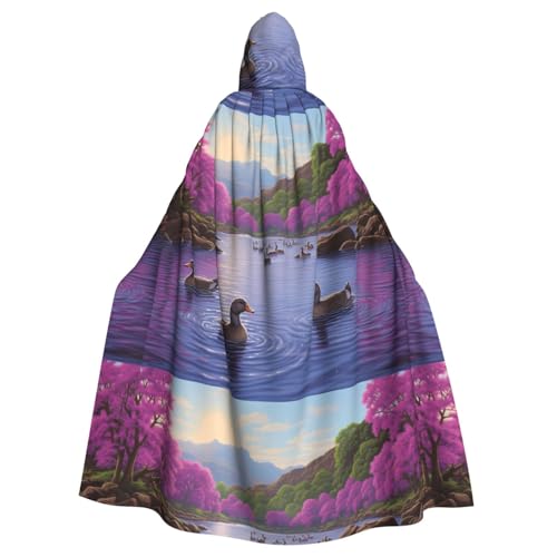 YYHWHJDE Halloween-Kapuzenumhang mit Entenmuster für Erwachsene, für Rollenspiele, Bühnenkostüme, Partys, pflegeleicht von YYHWHJDE