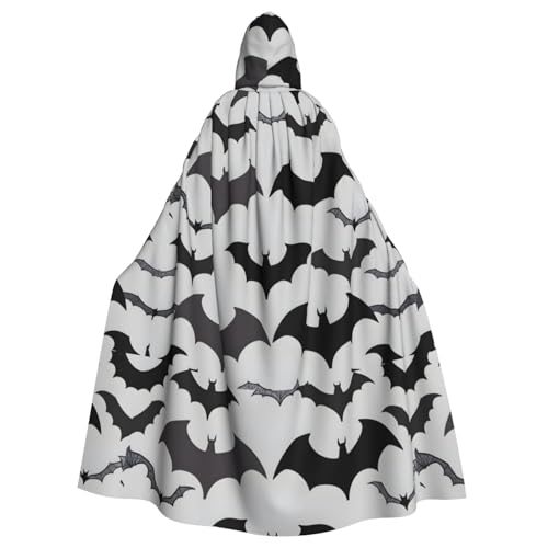 YYHWHJDE Halloween-Umhang mit Fledermäusen, graues Muster, Halloween-Umhang mit Kapuze, kein Reißverschluss, bequem für Kostümpartys YYHWHJDE Halloween-Umhang mit Fledermäusen, graues Muster, Halloween-Umhang mit Kapuze, kein Reißverschluss, bequem für Kostümpartys von YYHWHJDE