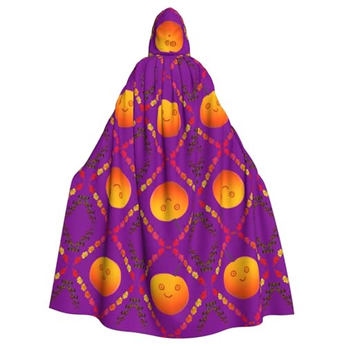 YYHWHJDE Halloween-Umhang mit Kapuze für Erwachsene, Smiley-Aufdruck, für Partys und Kostüme von YYHWHJDE