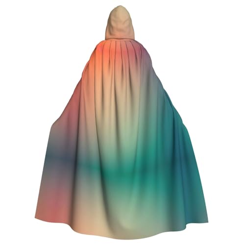 YYHWHJDE Halloween-Umhang mit Kapuze für Erwachsene mit Farbverlauf, orangefarbener Druck, für Partys und Kostüme YYHWHJDE Halloween-Umhang mit Kapuze für Erwachsene mit Farbverlauf, orangefarbener Druck, für Partys und Kostüme von YYHWHJDE