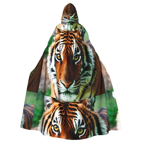 YYHWHJDE Halloween-Umhang mit Kapuze und Tigermuster, kein Reißverschluss, bequem für Kostümpartys YYHWHJDE Halloween-Umhang mit Kapuze und Tigermuster, kein Reißverschluss, bequem für Kostümpartys von YYHWHJDE