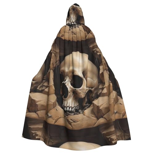 YYHWHJDE Halloween-Umhang mit Totenkopf-Motiv, für Erwachsene, mit Kapuze, für Rollenspiele, Bühnenkostüme, Partys, pflegeleicht YYHWHJDE Halloween-Umhang mit Totenkopf-Motiv, für Erwachsene, mit Kapuze, für Rollenspiele, Bühnenkostüme, Partys, pflegeleicht von YYHWHJDE
