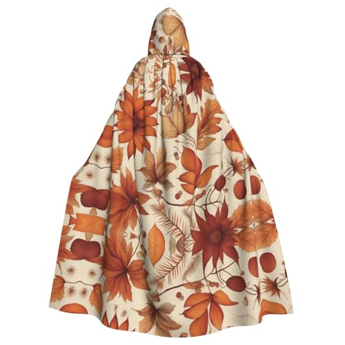 YYHWHJDE Herbst-Umhang mit schönem Blumendruck, Halloween, Erwachsenen-Kapuzenumhang für Partys und Kostüme YYHWHJDE Herbst-Umhang mit schönem Blumendruck, Halloween, Erwachsenen-Kapuzenumhang für Partys und Kostüme von YYHWHJDE