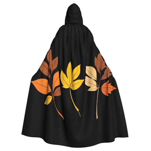 YYHWHJDE Herbstblätter-Druck Halloween Erwachsene Kapuzenumhang für Partys und Kostüme von YYHWHJDE