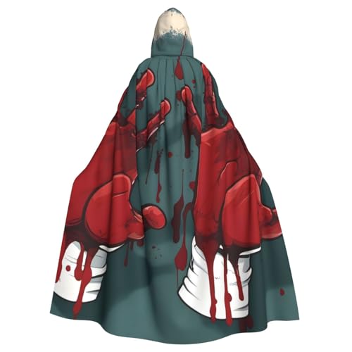 YYHWHJDE Horrorblut Handdruck Halloween Erwachsene Kapuzenumhang für Partys und Kostümveranstaltungen YYHWHJDE Horrorblut Handdruck Halloween Erwachsene Kapuzenumhang für Partys und Kostümveranstaltungen von YYHWHJDE