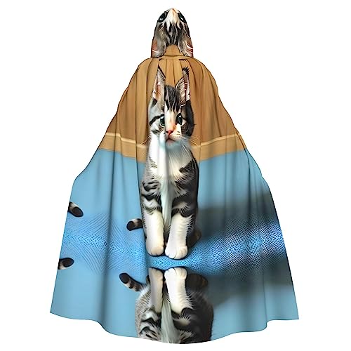 YYHWHJDE Kapuzenumhang für Schlafzimmer, Kätzchen, Halloween, Erwachsene, für Party, Kostüm, Cosplay, Bühne, Maskerade, Thema, Tanz, Comic Con von YYHWHJDE