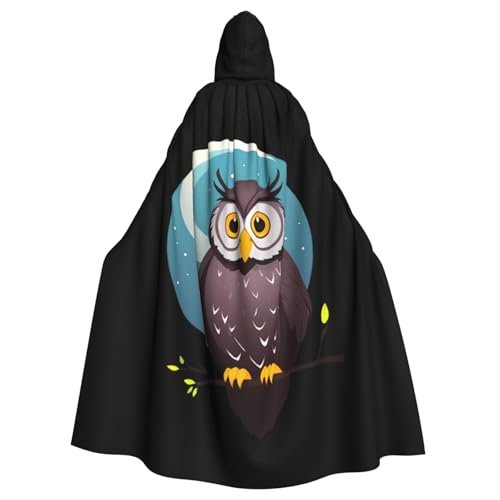 YYHWHJDE Kapuzenumhang mit Eule im Mondlicht für Halloween, Erwachsene, für Partys und Kostüme YYHWHJDE Kapuzenumhang mit Eule im Mondlicht für Halloween, Erwachsene, für Partys und Kostüme von YYHWHJDE
