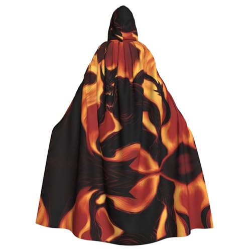 YYHWHJDE Kapuzenumhang mit Flammendämonen-Muster, Halloween, Erwachsene, für Party, Kostüm, Cosplay, Bühne, Maskerade, Thema, Tanz, Comic Con YYHWHJDE Kapuzenumhang mit Flammendämonen-Muster, Halloween, Erwachsene, für Party, Kostüm, Cosplay, Bühne, Maskerade, Thema, Tanz, Comic Con von YYHWHJDE