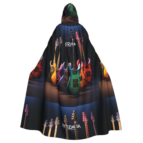 YYHWHJDE Kapuzenumhang mit Gitarrenmuster, Halloween, für Erwachsene, ohne Reißverschluss, bequem für Kostümpartys YYHWHJDE Kapuzenumhang mit Gitarrenmuster, Halloween, für Erwachsene, ohne Reißverschluss, bequem für Kostümpartys von YYHWHJDE