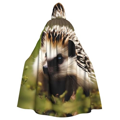 YYHWHJDE Kapuzenumhang mit Igel-Aufdruck, Halloween, Erwachsene, für Partys und Kostüme von YYHWHJDE