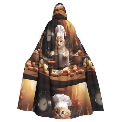 YYHWHJDE Kapuzenumhang mit Kätzchen, für Halloween und Erwachsene, für Partys und Kostüme von YYHWHJDE