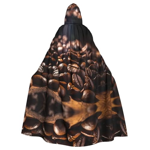 YYHWHJDE Kapuzenumhang mit Kaffeebohnen-Muster, Halloween, Erwachsene, für Party, Kostüm, Cosplay, Bühne, Maskerade, Thema, Tanz, Comic Con YYHWHJDE Kapuzenumhang mit Kaffeebohnen-Muster, Halloween, Erwachsene, für Party, Kostüm, Cosplay, Bühne, Maskerade, Thema, Tanz, Comic Con von YYHWHJDE