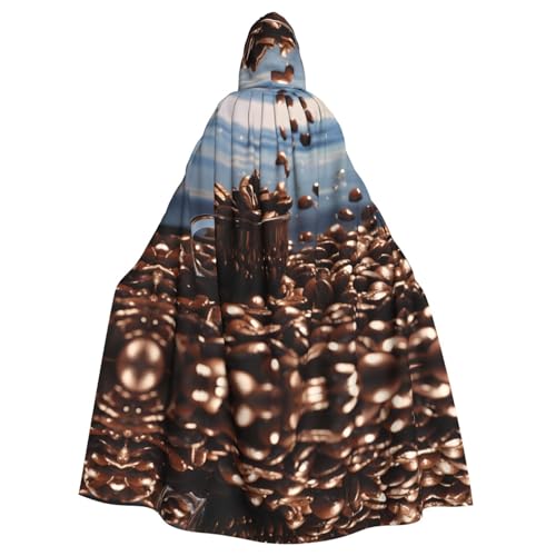 YYHWHJDE Kapuzenumhang mit Kaffeebohnen für Halloween, Erwachsene, für Partys und Kostüme YYHWHJDE Kapuzenumhang mit Kaffeebohnen für Halloween, Erwachsene, für Partys und Kostüme von YYHWHJDE