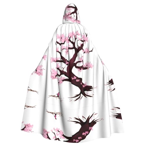 YYHWHJDE Kapuzenumhang mit Kirschblüten und Baumdruck, Halloween, Erwachsene, für Partys und Kostümveranstaltungen YYHWHJDE Kapuzenumhang mit Kirschblüten und Baumdruck, Halloween, Erwachsene, für Partys und Kostümveranstaltungen von YYHWHJDE