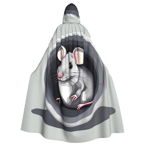 YYHWHJDE Kapuzenumhang mit Maus im Loch, für Halloween, Erwachsene, für Partys und Kostümveranstaltungen von YYHWHJDE