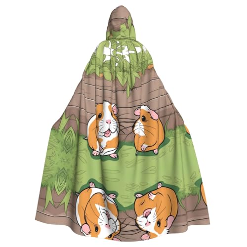 YYHWHJDE Kapuzenumhang mit Meerschweinchen, lustig, für Halloween, Erwachsene, für Partys und Kostüme von YYHWHJDE