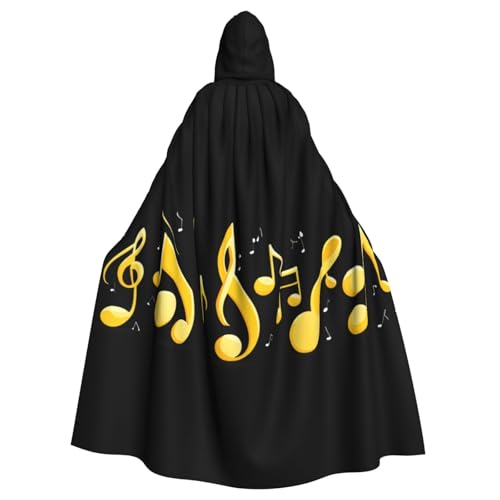 YYHWHJDE Kapuzenumhang mit Musiknoten und kleinen Tieren für Halloween, Erwachsene, für Partys und Kostüme YYHWHJDE Kapuzenumhang mit Musiknoten und kleinen Tieren für Halloween, Erwachsene, für Partys und Kostüme von YYHWHJDE