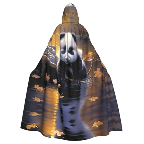 YYHWHJDE Kapuzenumhang mit Panda-Motiv im Wasser, für Halloween, Erwachsene, Party, Kostüm, Cosplay, Bühne, Maskerade, Thema, Tanz, Comic Con von YYHWHJDE
