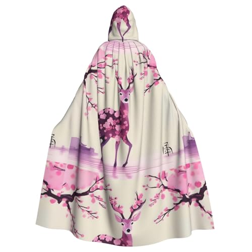 YYHWHJDE Kapuzenumhang mit Pflaumenblüten-Hirsch-Muster, für Erwachsene, super großer Kapuzenumhang ohne Reißverschluss YYHWHJDE Kapuzenumhang mit Pflaumenblüten-Hirsch-Muster, für Erwachsene, super großer Kapuzenumhang ohne Reißverschluss von YYHWHJDE