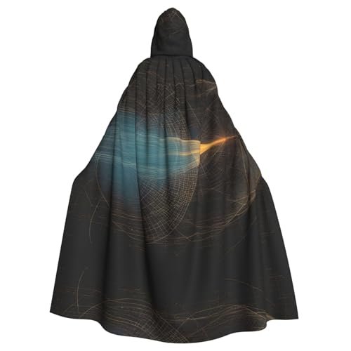 YYHWHJDE Kapuzenumhang mit Physik-Druckmuster, Halloween, Erwachsene, für Party, Kostüm, Cosplay, Bühne, Maskerade, Thema, Tanz, Comic Con von YYHWHJDE