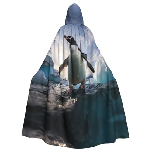 YYHWHJDE Kapuzenumhang mit Pinguin-Muster, Halloween, Erwachsene, für Party, Kostüm, Cosplay, Bühne, Maskerade, Thema, Tanz, Comic Con YYHWHJDE Kapuzenumhang mit Pinguin-Muster, Halloween, Erwachsene, für Party, Kostüm, Cosplay, Bühne, Maskerade, Thema, Tanz, Comic Con von YYHWHJDE