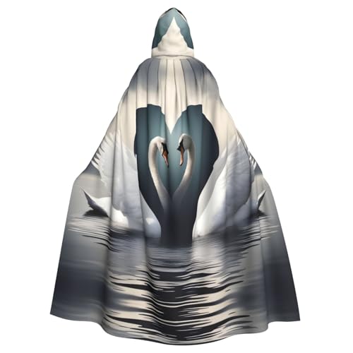 YYHWHJDE Kapuzenumhang mit Schwanenherz, für Halloween, Erwachsene, für Partys und Kostüme YYHWHJDE Kapuzenumhang mit Schwanenherz, für Halloween, Erwachsene, für Partys und Kostüme von YYHWHJDE